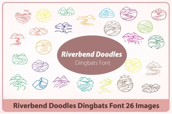 Riverbend Doodles by Happy Bamboo — Dingbats Font