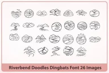 Riverbend Doodles by Happy Bamboo — Dingbats Font — thumbnail 2