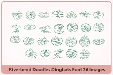 Riverbend Doodles by Happy Bamboo — Dingbats Font — thumbnail 3