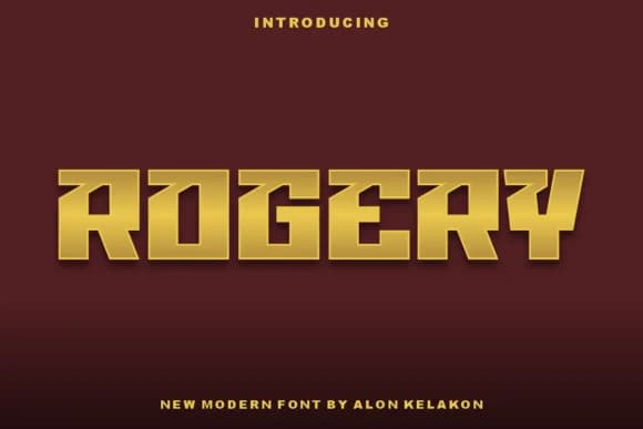 Rogery by alonkelakon — Slab Serif Font