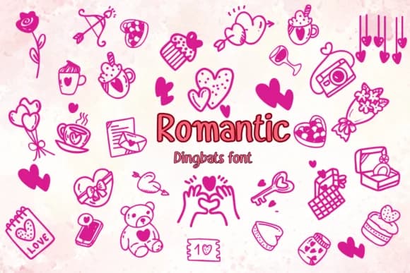 Romantic by Nongyao — Dingbats Font