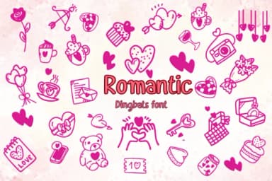 Romantic by Nongyao — Dingbats Font — thumbnail 1