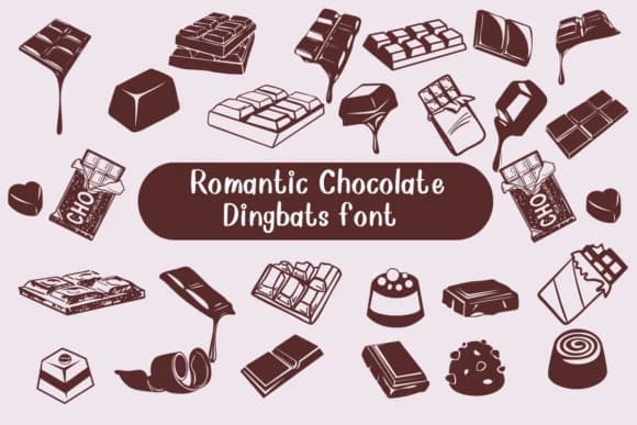 Romantic Chocolate by Nongyao — Dingbats Font