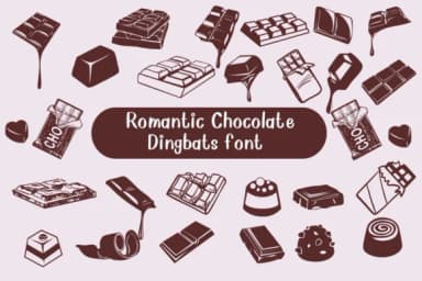 Romantic Chocolate by Nongyao — Dingbats Font — thumbnail 1