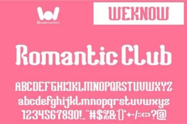 Romantic Club by weknow — Slab Serif Font — thumbnail 1