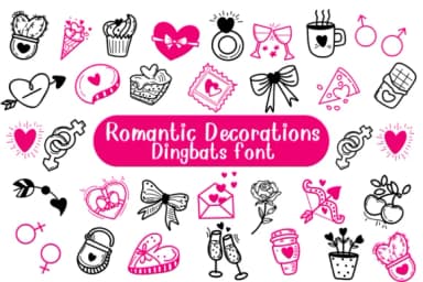 Romantic Decorations by Nongyao — Dingbats Font — thumbnail 1