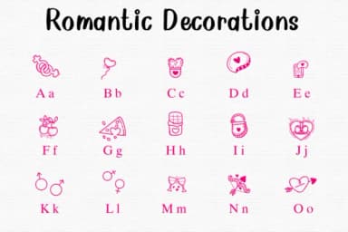 Romantic Decorations by Nongyao — Dingbats Font — thumbnail 2