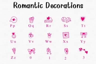 Romantic Decorations by Nongyao — Dingbats Font — thumbnail 3