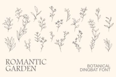 Romantic Garden by Intype Studio — Dingbats Font — thumbnail 1
