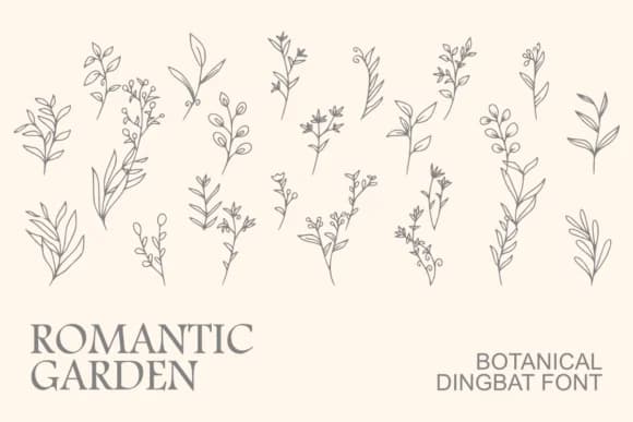 Romantic Garden by Intype Studio — Dingbats Font