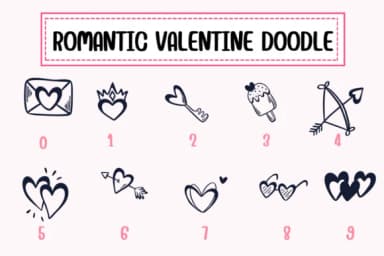Romantic Valentine Doodle by PraewDesigns — Dingbats Font — thumbnail 4