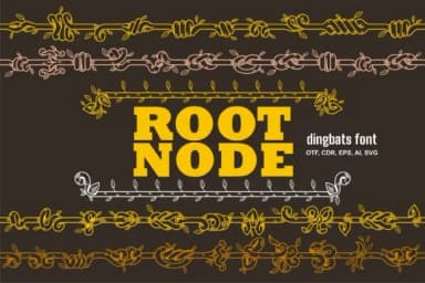 ROOT NODE by onoborgol — Dingbats Font — thumbnail 1
