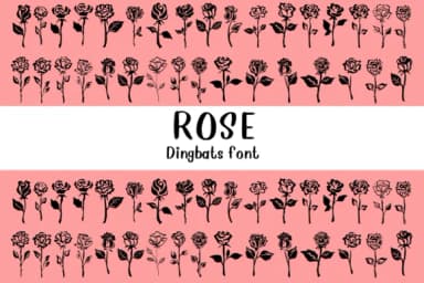 Rose by Nongyao — Dingbats Font — thumbnail 1