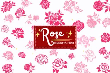 Rose by PraewDesigns — Dingbats Font — thumbnail 1
