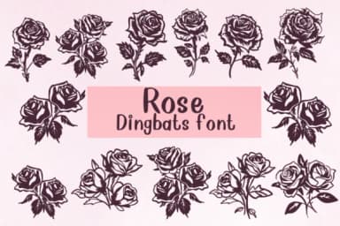 Rose by Nongyao — Dingbats Font — thumbnail 1