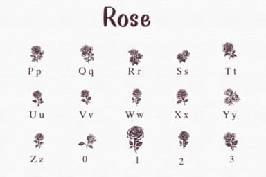 Rose by Nongyao — Dingbats Font — thumbnail 3