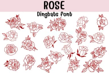 Rose by Sontaya — Dingbats Font — thumbnail 1