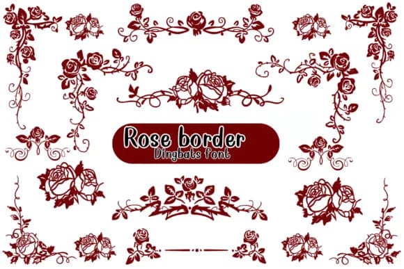 Rose Border by Nongyao — Dingbats Font