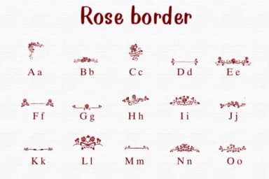 Rose Border by Nongyao — Dingbats Font — thumbnail 2