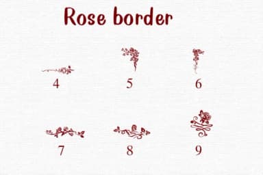 Rose Border by Nongyao — Dingbats Font — thumbnail 4