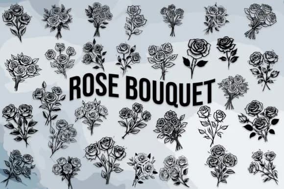 Rose Bouquet by MOMAT THIRTYONE — Dingbats Font