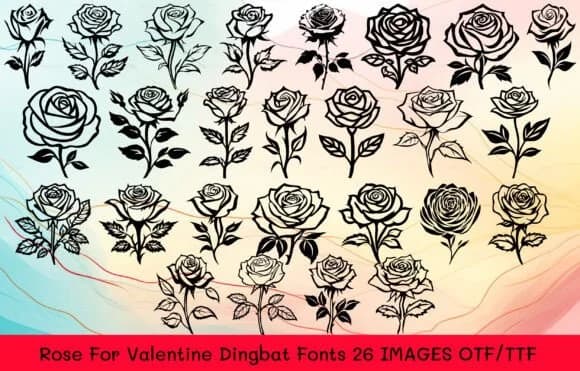 Rose for Valentine by MOMAT THIRTYONE — Dingbats Font