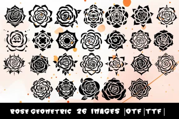 Rose Geometric by MOMAT THIRTYONE — Dingbats Font