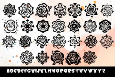 Rose Geometric by MOMAT THIRTYONE — Dingbats Font — thumbnail 2