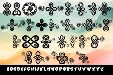 Rose Infinity by MOMAT THIRTYONE — Dingbats Font — thumbnail 2