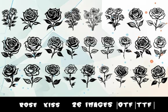 Rose Kiss by MOMAT THIRTYONE — Dingbats Font