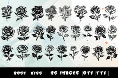 Rose Kiss by MOMAT THIRTYONE — Dingbats Font — thumbnail 1