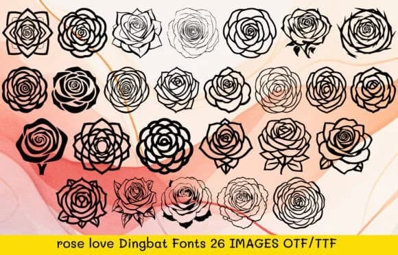 Rose Love by MOMAT THIRTYONE — Dingbats Font