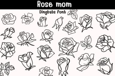Rose Mom by Sontaya — Dingbats Font — thumbnail 1
