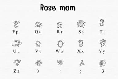 Rose Mom by Sontaya — Dingbats Font — thumbnail 3