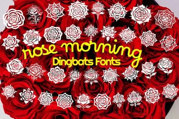 Rose Morning by MOMAT THIRTYONE — Dingbats Font
