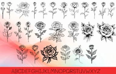Rose Rose by MOMAT THIRTYONE — Dingbats Font — thumbnail 2