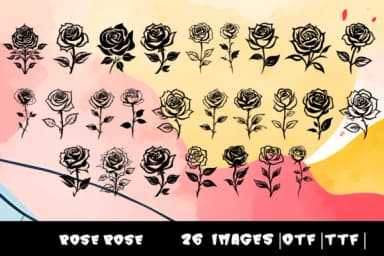 Rose Rose by MOMAT THIRTYONE — Dingbats Font — thumbnail 1