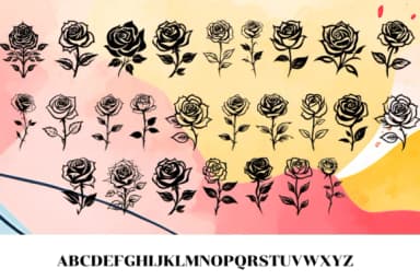 Rose Rose by MOMAT THIRTYONE — Dingbats Font — thumbnail 2
