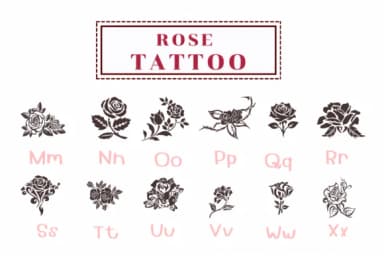 Rose Tattoo by PraewDesigns — Dingbats Font — thumbnail 2