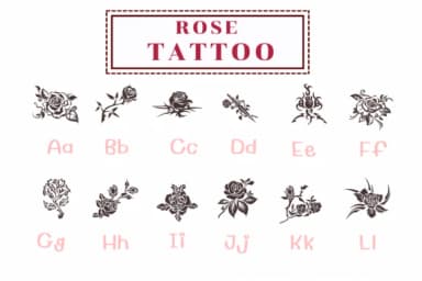 Rose Tattoo by PraewDesigns — Dingbats Font — thumbnail 3
