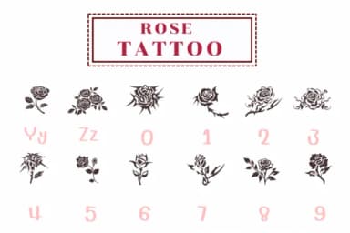 Rose Tattoo by PraewDesigns — Dingbats Font — thumbnail 4