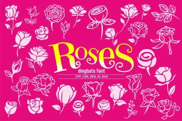 Roses by Onoborgol — Dingbats Font