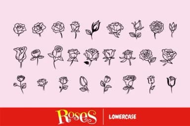 Roses by Onoborgol — Dingbats Font — thumbnail 3