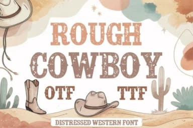 Rough Cowboy by Craft Artist — Slab Serif Font — thumbnail 1