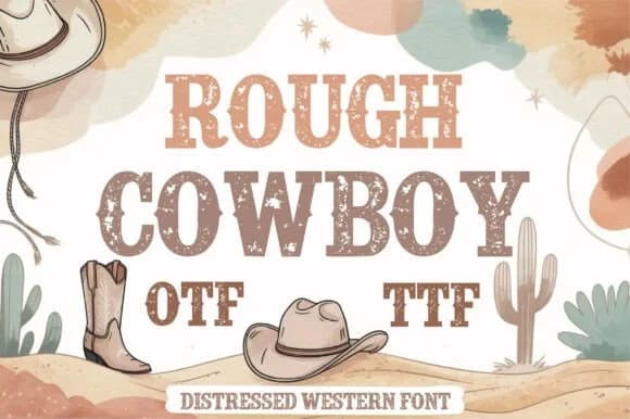 Rough Cowboy by Craft Artist — Slab Serif Font