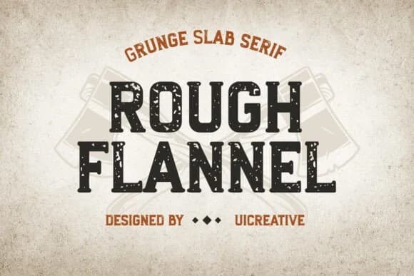 Rough Flannel by uicreativenet — Slab Serif Font — preview 1