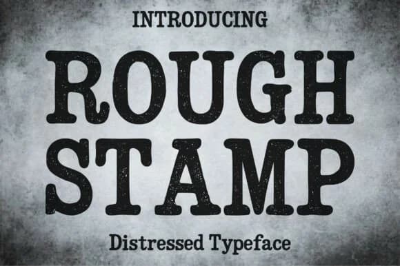 Rough Stamp by Craft Artist — Slab Serif Font