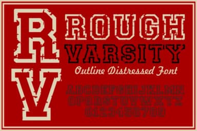 Rough Varsity by wtl.typography — Slab Serif Font — thumbnail 1