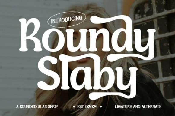 Roundyslaby Regular by Inviline — Slab Serif Font