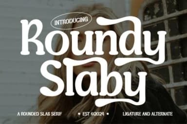Roundyslaby Regular by Inviline — Slab Serif Font — thumbnail 1